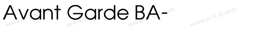 Avant Garde BA字体转换